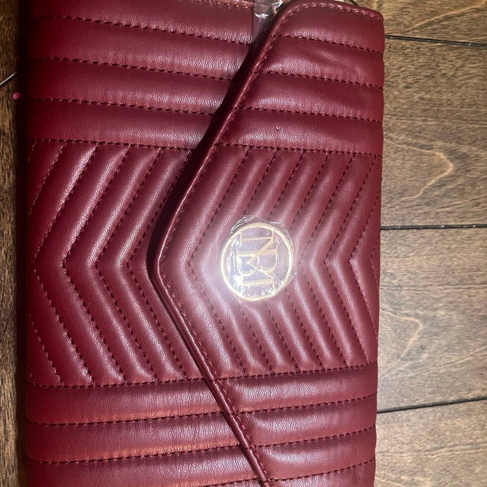 Badgley Mischka Burgundy Crossbody Bag